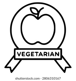 Insignia vegetariana con logo