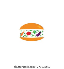 vegetarian burger logotype