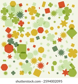  Vegetarian Concept  Vector Geometric Background 