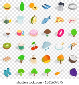 Vegetarian cook icons set. Isometric style of 36 vegetarian cook vector icons for web for any design