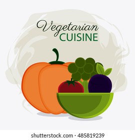 Vegetarian cuisine organic and healthy food design