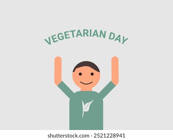 Vegetarian Day vector illustration flat design
