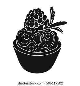Vegetarian Dishes single icon in black style vector 