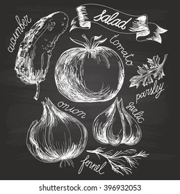 Vegetarian doodle with ribbon