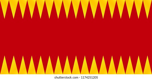 Vegetarian festival in China with the symbolic flags and signs meaning to refrain from meat consuming, illustration, vector.
