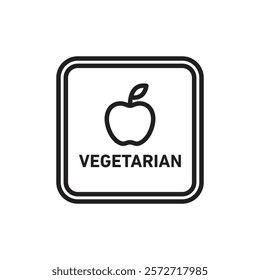 Vegetarian food diet icon Simple thin outline