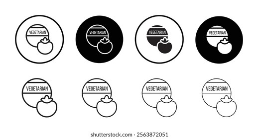 Vegetarian food diet icon web design in vector