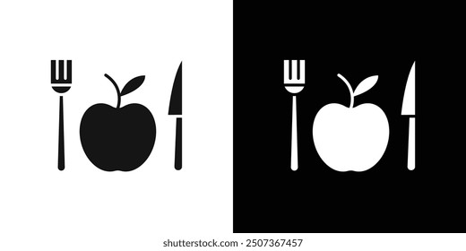 vegetarian food icon flat line symbol set.