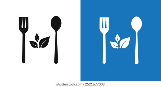 vegetarian food icon Flat vector set outline