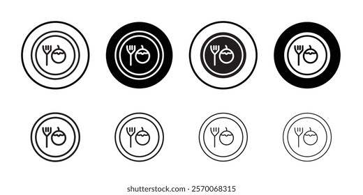 vegetarian food icon Outline vector for web ui