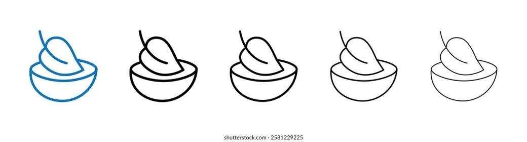 Vegetarian food icon Outline vector logo for web ui