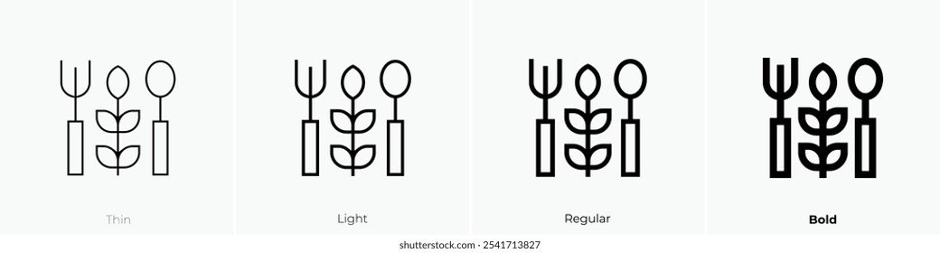 Symbol für vegetarisches Essen. Dünnes, helles Design im regulären und kühlen Stil, einzeln auf weißem Hintergrund