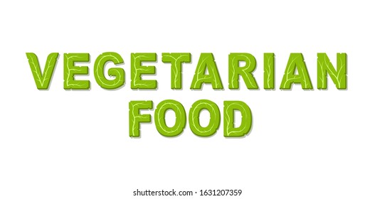 Vegetarian food. Isolated vector illustration on white background.
