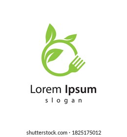 Vegetarian food logo images illustration design