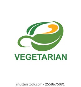 Vegetarian Food Logo Vector Art, Icons, and Graphics.