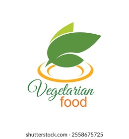 Vegetarian Food Logo Vector Art, Icons, and Graphics.