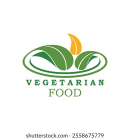 Vegetarian Food Logo Vector Art, Icons, and Graphics.