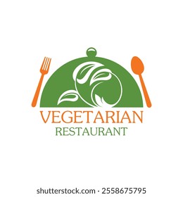 Vegetarian Food Logo Vector Art, Icons, and Graphics.