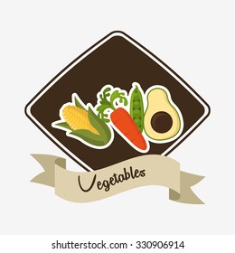 vegetarian food menu design, vector illustration eps10 graphic 