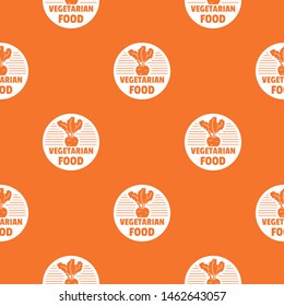 Vegetarian food pattern vector orange for any web design best