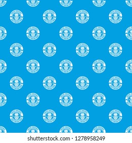 Vegetarian food pattern vector seamless blue repeat for any use