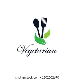 Vegetarian food symbol vector icon