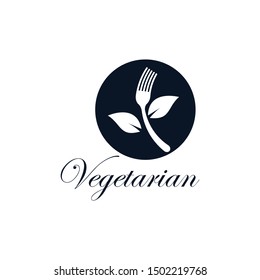 Vegetarian food symbol vector icon