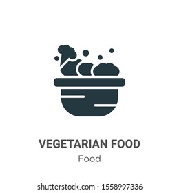 Vegetarian food vector icon on white background. Flat vector vegetarian food icon symbol sign from modern food collection for mobile concept and web apps design.