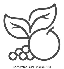 Alimentos vegetarianos, icono vector de línea cuadrada.