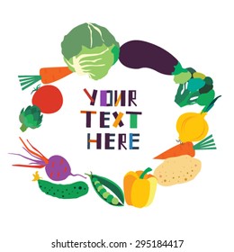 Vegetarian frame of vegetables