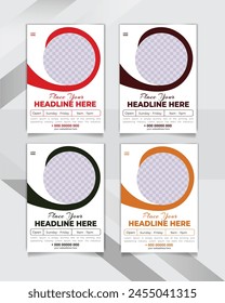 vegetarian Fresh food flyer design and restaurant food menu poster template