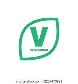 vegetarian green leaf vector logo