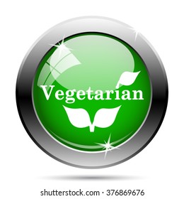 Vegetarian icon. Internet button on white background. EPS10 vector.