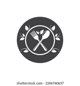 vegetarian icon logo vector illustration design