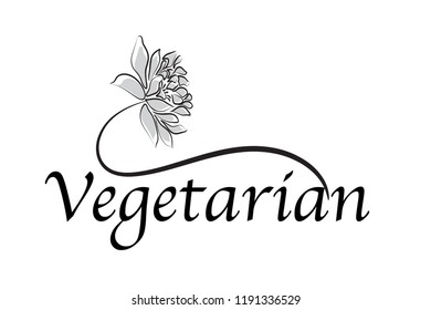 vegetarian icon with lotus