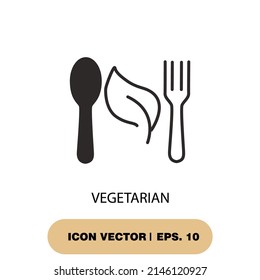 vegetarian icons  symbol vector elements for infographic web