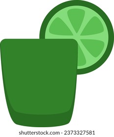 Vegetarian lemonade, illustration or icon, vector on white background.