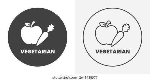 Vegetarian Line graphics illustration set