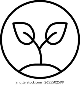 Design de vetor de ícone de linha vegetariana