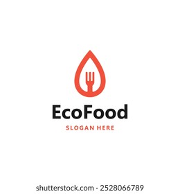 Vegetarian logo fork and leaf, vegetarian icon simple line style icon vector illustration