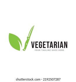 Diseño de plantillas de iconos con logotipo vegetariano.