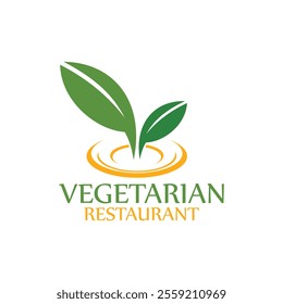 Vegetarian Logo Template Design Vector Restaurant Stock Vector.