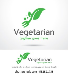 Vegetarian Logo Template Design Vector/ Food Logo/ Icon Design