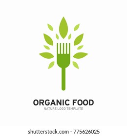 Vegetarian Logo Template Design Vector, restaurant logo, natural food Logo