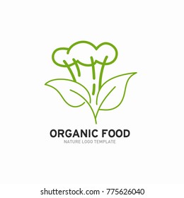 Vegetarian Logo Template Design Vector, restaurant logo, natural food Logo