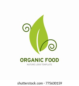 Vegetarian Logo Template Design Vector, restaurant logo, natural food Logo