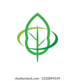 Ilustración de Plantilla de icono de Vector de logotipo vegetariano
