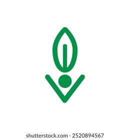 Ilustración de Plantilla de icono de Vector de logotipo vegetariano