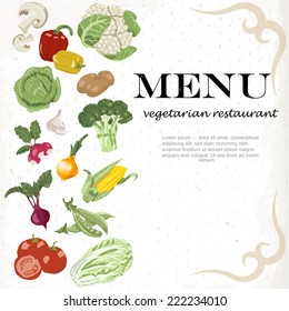Vegetarian meals are available. Vegetable background. 
