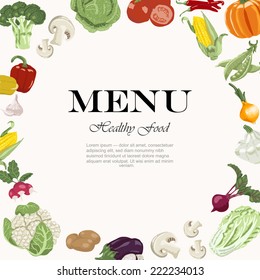 Vegetarian meals are available. Vegetable background with an inscription in the center